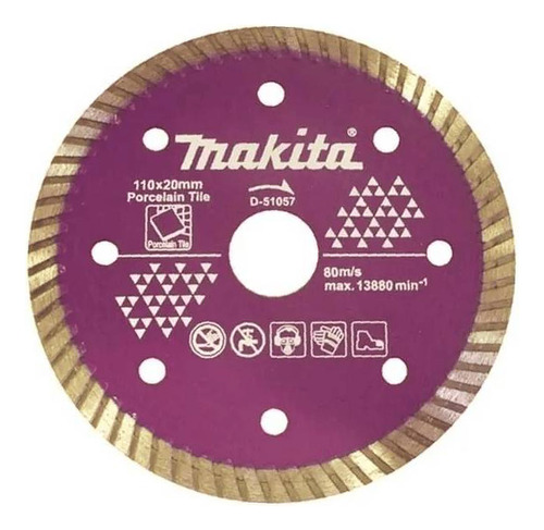Disco Diamantado Porcelanato 110x20mm Turbo Makita D-51057