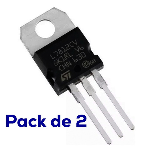 L7812 L 7812 L7812cv Regulador 12v 1a  Pack De 2 Unidades