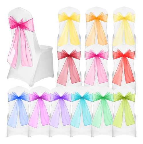 Panelee Bandas De Organza De Colores Surtidos Para Silla, La