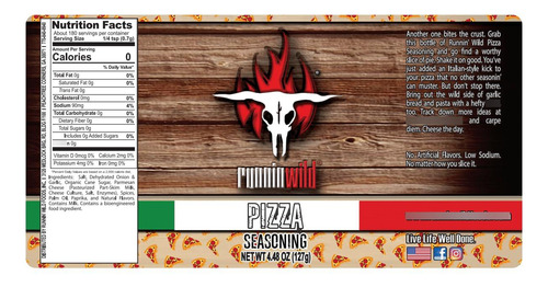 Condimento Gourmet Para Pizza Mezcla De Especias 127 Gramos