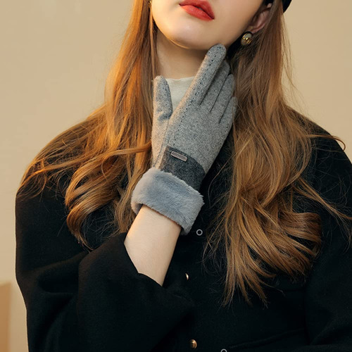 Guantes De Lana Cálidos De Invierno Para Mujer Guantes