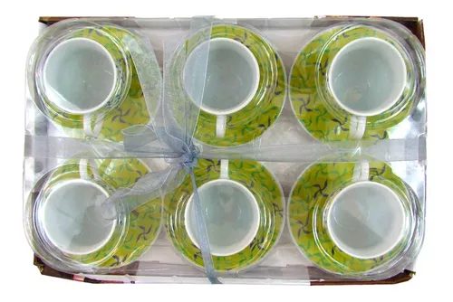 Set 6 tazas de café con plato Verina