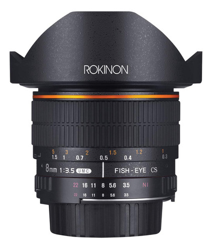 Rokinon Fe8m-c 0.315 In F3.5 Fisheye Lente Fija Para - Negr. Color Negro