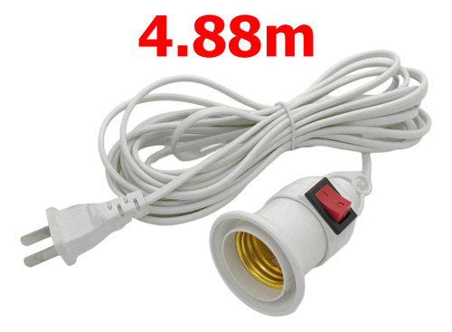 Socket Extensión Cable Swich Encendido Apagado 4.8mt Largo