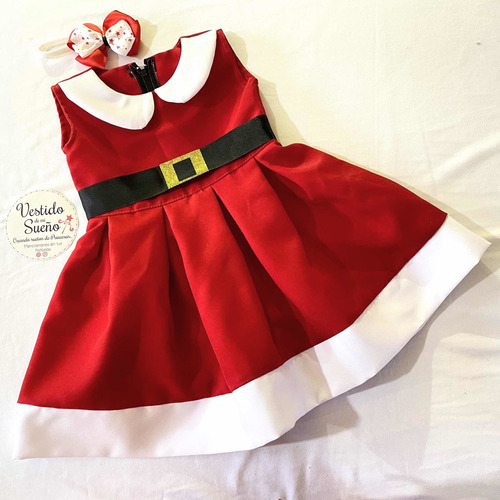 Vestido Disfraz Navideño Talle 6 A 12