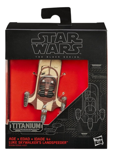 Star Wars Titanium Luke Skywalker Landspeeder Caja Dañada