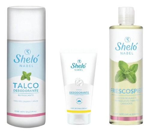 Talco + Crema Desodorante Para Pies + Frescospies Shelo