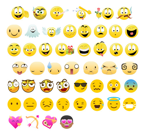 Pack De 230 Emojis Pdf Y Ai Imprimibles Y Editables