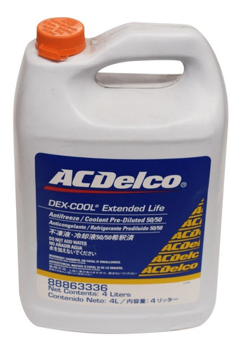 Refrigerante Dexcool 50/50  Acdelco 4 Litros