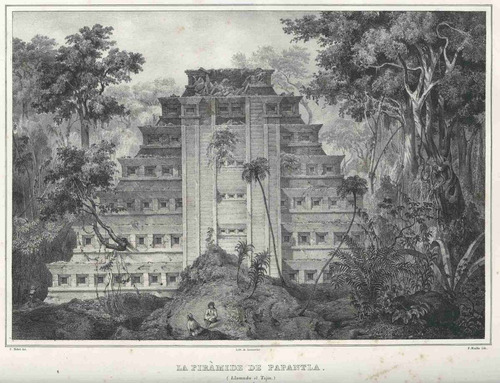 Lienzo Tela Canvas Nebel Pirámide Papantla Tajín México 1836