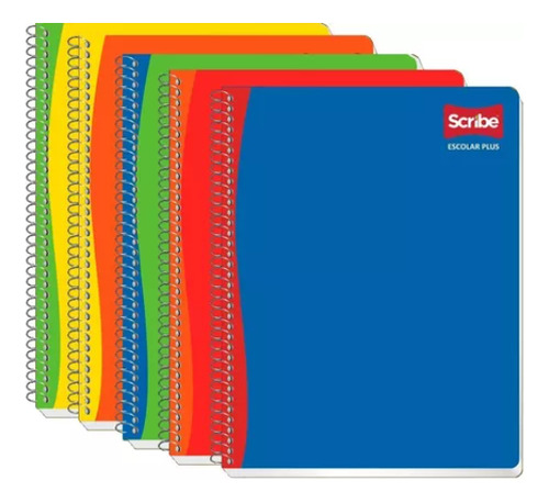 Kit 6 Cuadernos Scribe Profesional 100 Hojas Doble Raya