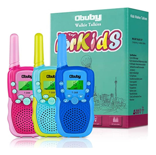 Walkie Talkies Para Niños 3 Pzas Gran Alcance Con Linterna