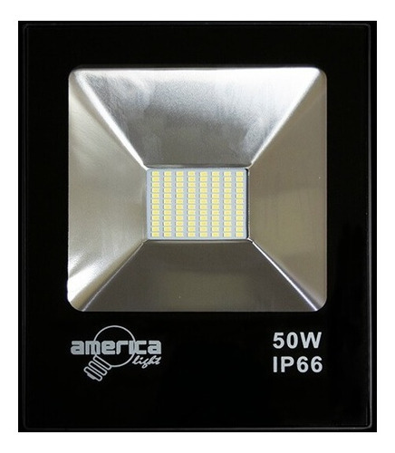 Refletor Holofote Led Smd Slim 50w Prova D´agua Bivolt Cor da carcaça Preto Cor da luz Branco-frio 110V/220V (Bivolt)