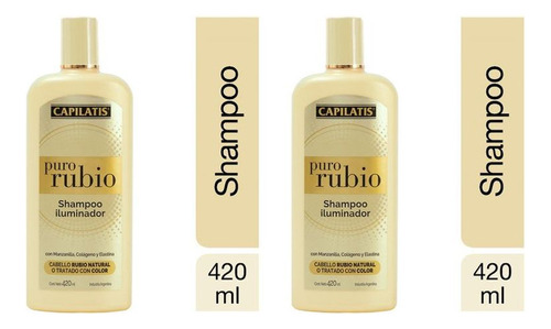 Capilatis Puro Rubio Shampoo Iluminador 420ml Pack X2u