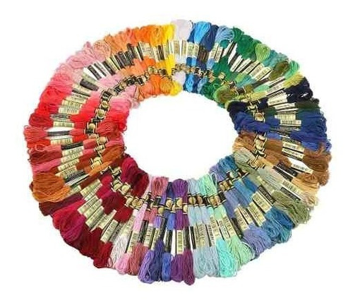 Tosenpo 100 madejas hilo de bordado colores al azar hilo de algodón bordado hilo de la amistad pulseras hilo para bricolaje arte y manualidades 