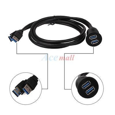 Imagen 5 de 5 de Dual Usb 3.0 Dash Mount Alargador Para Coche Barco Motocicle
