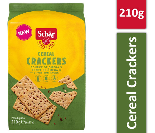 Kit 3 Biscoito Crackers Multigrãos Sem Glúten Schar 210g