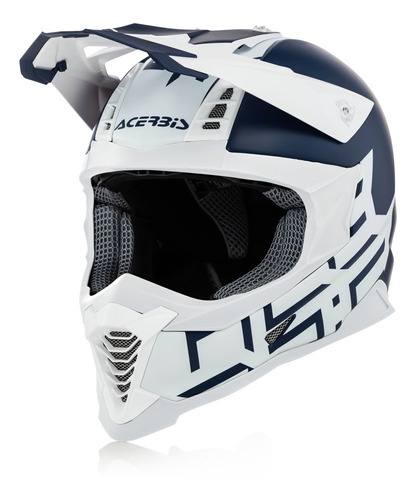 Casco Impact X-racer Vtr Rojo/azul S Color Blanco Diseño Solid