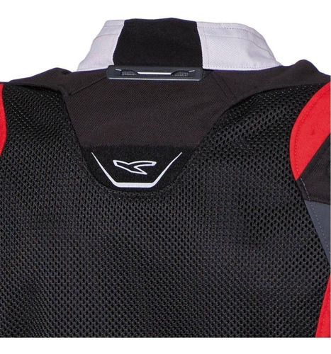 Imagen 4 de 10 de Campera Cordura Macna Furio Negro-gris-rojo