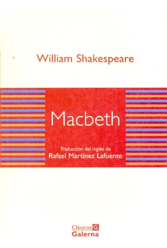 Macbeth, De Shakespeare, William. Editorial Galerna, Edición 1 En Español, 2008