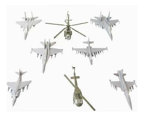 ////8 Piezas De Avión Ensambladas Modelo 1:144 Estilo Modelo