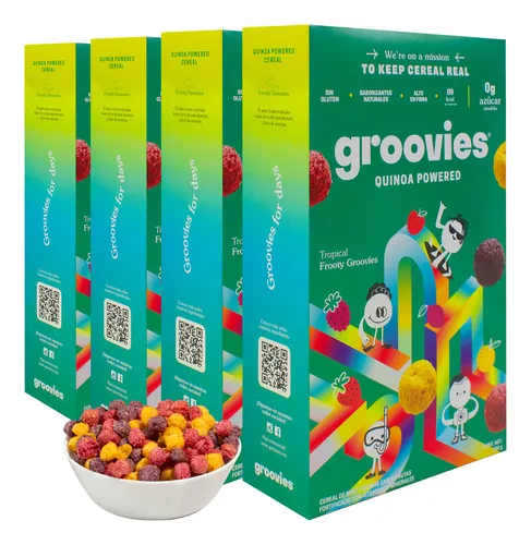 comprar Cereal Saludable Groovies Quinoa Sin Gluten Frooty 250g 4pzs