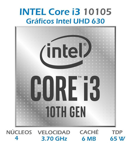Procesador Intel Core I3 10ma Gen 10105 3.7ghz Con Gráficos
