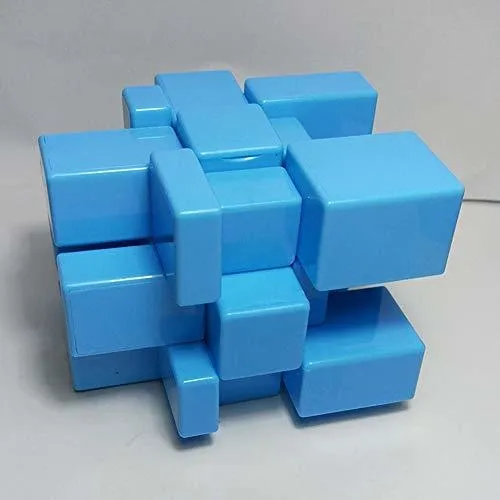 Cubo Mágico Tanch Ss 3x3 Velocidad Espejo Azul Sin Adhesivos