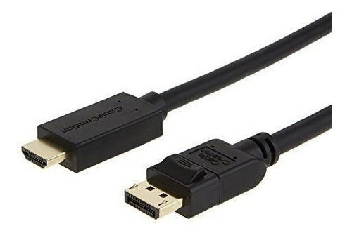 Cablecreation 3 Pies Displayport A Cable Hdmi, Chapado En Or