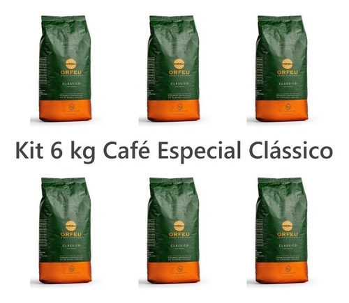 Kit Café Torrado Em Grãos 6kg Clássico Café Especialpremiado
