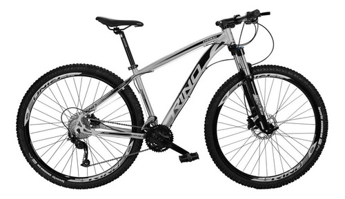 Bicicleta Aro 29 27v Rino Everest - Alivio 1.0 K7 + Trava Cor Prata Tamanho Do Quadro 21