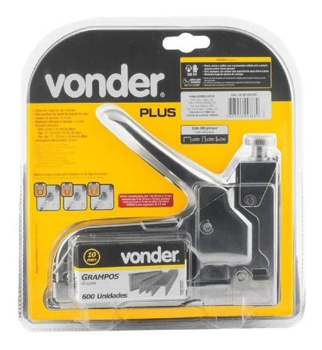 Grampeador E Pinador Manual Plus Vonder Vonder
