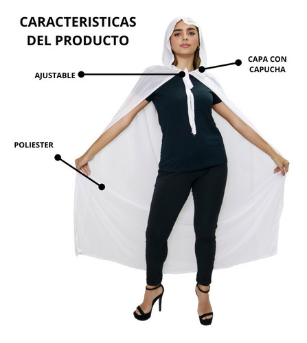 Imagen 3 de 5 de Capa Blanca Unisex