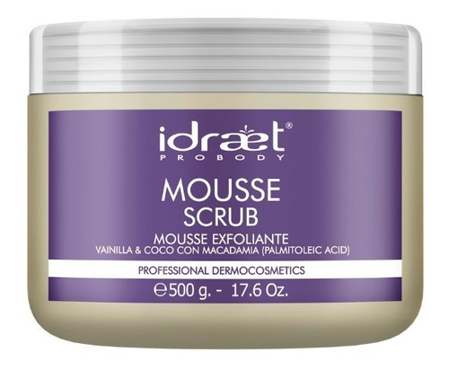 Idraet Mousse Exfoliante Corporal Vainilla Y Coco 500 G