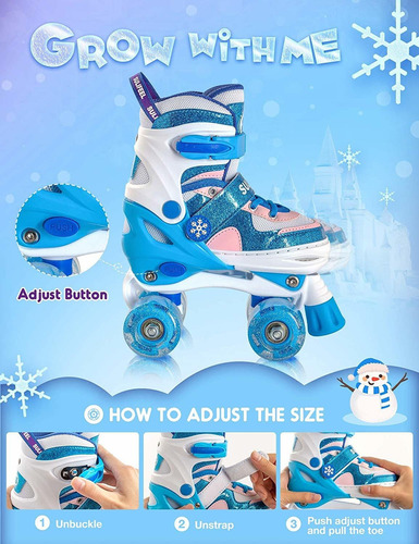 Sulifeel Nieve Congelada 4 Tamaño Ajustable Con 8 Ruedas De