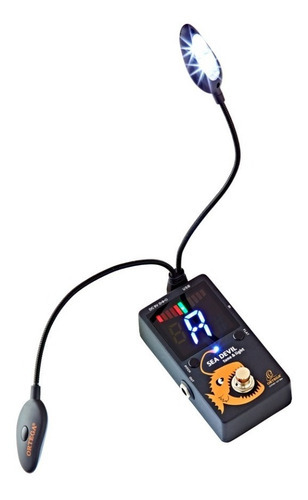 Afinador Pedal Guitarra Cromatico Ortega Seadevil 2 Led Color Negro