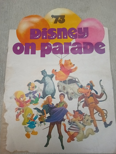 Programa Oficial 1973 Disney On Parade