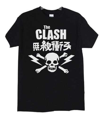 Polera The Clash Skull Logo Japones Punk Abominatron