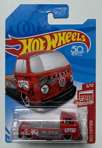 Edição vermelha Hot Wheels - Volkswagen T2 Pickup Color Rojo
