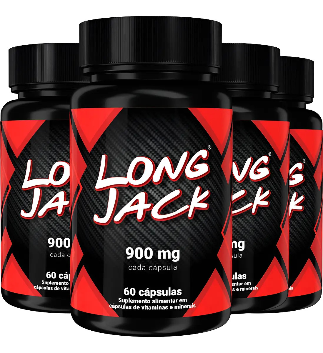 Suplemento Long Jack em Cápsula, Kit com 4 Unidades