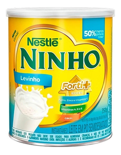 Leite Ninho Levinho Semidesnatado 350g Nestle Kit C/12