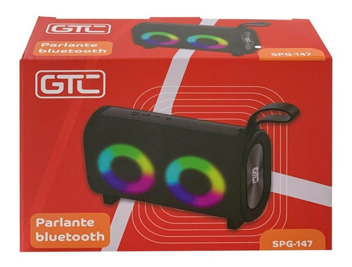 Imagen 5 de 6 de Parlante Bluetooth Gtc Portátil Con Luces Rgb Spg-147