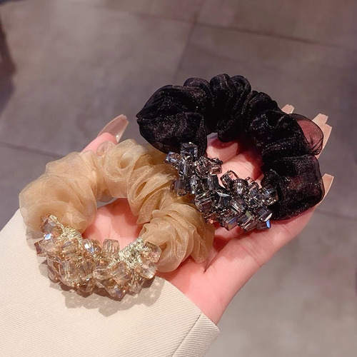 Coletero De Cristal Para Mujer Elegante Tipo Scrunchie