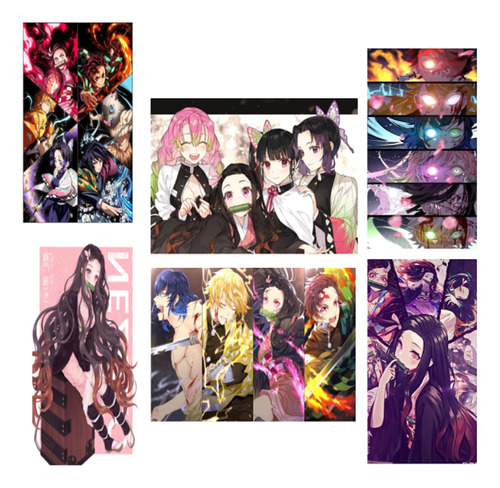 Cuadro Decorativo Collage Tipo Canvas Demon Slayer 