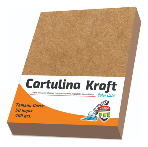 Papel Cartulina Kraft Tamaño Carta 50 Pz Invitaciones 400gr