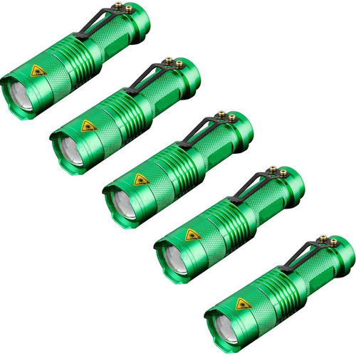 Mini Lampara Led Contra El Agua, Mxlcg-005, 5 Pzs, Verde, 20