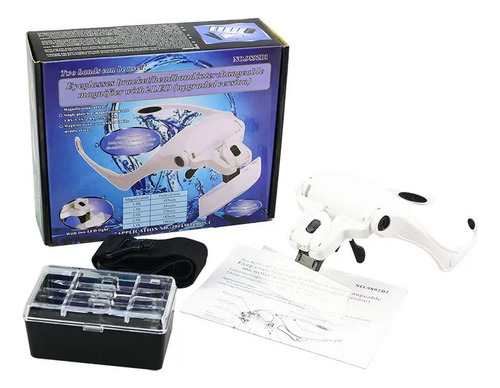 Lentes Lupa Luz Led Y Aumento Ajustable Pestaña Microblading