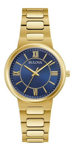 1 Reloj Bulova Clasico Diam 97b199 Ó 97l165 Dorado/azul