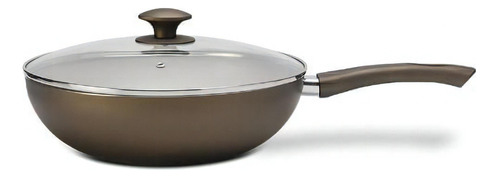 Wok Em Alumínio Com Tampa Brinox Antares 30x9cm Fendi