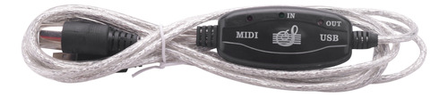 Cable Midi A Usb, Conector De Pc A Teclado De Música Sinteti
